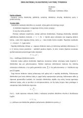 Dielektrikų elektrinių savybių tyrimas