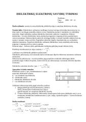 Dielektrikų elektros savybių tyrimas