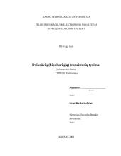 Dvikrūvių (bipoliariųjų) tranzistorių veikimo principų bei savybių tyrimas