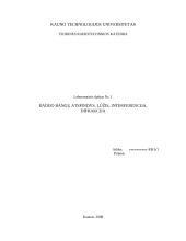 Elektromagnetinių bangų atspindžio, lūžio, interferencijos ir difrakcijos analizė