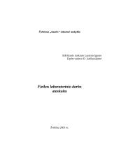 Fizikos laboratorinio darbo ataskaita