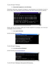 Kompiuterio TCP/IP parametrų konfigūravimas. Ping programos naudojimas 5 puslapis