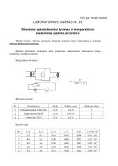 Šiluminio spinduliavimo tyrimas ir temperatūros tyrimas optiniu prietaisu