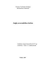 Anglų savarankiškas darbas