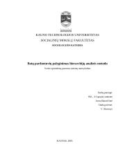 Batų parduotuvių palyginimas hierarchijų analizės metodu