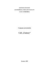 Company presentation: cafe "Fantasy"