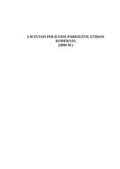Lietuvos policijos pareigūnų etikos kodeksas