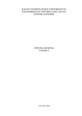 Finansų uždavinių sprendimas