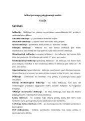 Infliacijos tempų palyginamoji analizė