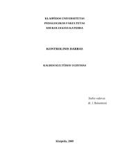 Kalbos kultūros ugdymas