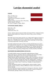 Latvijos ekonominė analizė