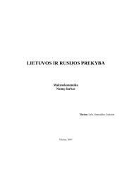 Lietuvos ir Rusijos prekyba