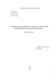 UAB „TEM Nuoma“ organizacinės valdymo struktūros projekto rengimas