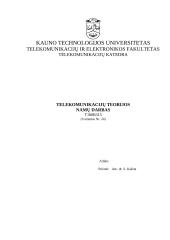 Telekomunikacijų teorijos. Savarankiškas darbas