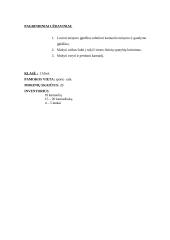 Kūno kultūros pamokos planas (antrai klasei) 2 puslapis