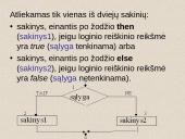 Loginiai duomenys ir veiksmai su jais. Sąlyginis sakinys 12 puslapis