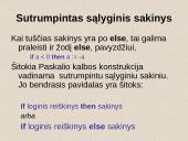 Loginiai duomenys ir veiksmai su jais. Sąlyginis sakinys 17 puslapis