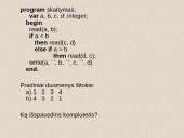 Loginiai duomenys ir veiksmai su jais. Sąlyginis sakinys 19 puslapis