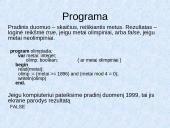 Loginiai duomenys ir veiksmai su jais. Sąlyginis sakinys 8 puslapis