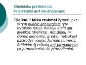 Prielinksnių, dalyvių, pusdalyvių vartojimas 11 puslapis