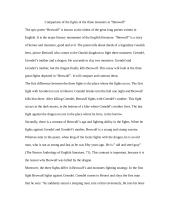 Comparison of the fights of the three monsters in "Beowulf"