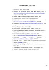 Aplinkos apsaugos vieta bendroje Europos Sąjungos (ES) politikoje 20 puslapis