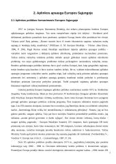 Aplinkos apsaugos vieta bendroje Europos Sąjungos (ES) politikoje 8 puslapis