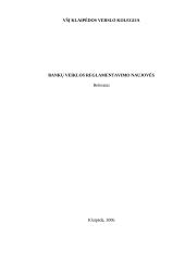 Bankų veiklos reglamentavimo naujovės