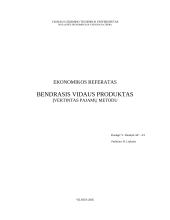 Bendrasis vidaus produktas įvertintas pajamų metodu