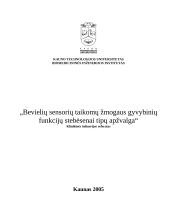Bevielių sensorių taikomų žmogaus gyvybinių funkcijų stebėsenai tipų apžvalga