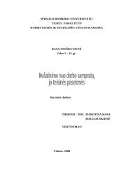 Nušalinimo nuo darbo samprata ir jo teisinės pasekmės