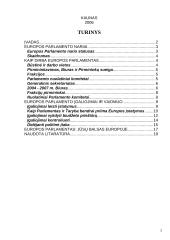 Europos Parlamento nariai, darbas, įgaliojimai bei vaidmuo 2 puslapis