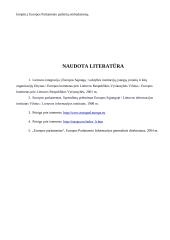 Europos Parlamento nariai, darbas, įgaliojimai bei vaidmuo 20 puslapis