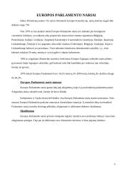 Europos Parlamento nariai, darbas, įgaliojimai bei vaidmuo 4 puslapis