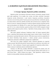 Europos Sąjungos regioninės politikos įgyvendinimas 5 puslapis