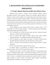 Europos Sąjungos regioninės politikos įgyvendinimas 8 puslapis