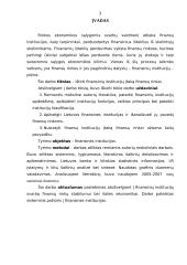 Finansinių institucijų įtaka finansų rinkai 3 puslapis