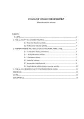 Fiskalinė vyriausybės politika