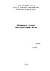 Fizikos raida Lietuvoje. Mechanika ir optika XVII amžiuje