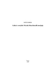 Galia ir vertybės Niccolo Macchiavelli teorijoje