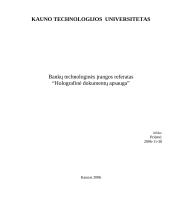 Holografinė dokumentų apsauga