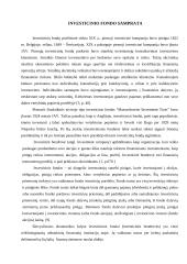 Investicinio fondo samprata, veikla bei fondų klasifikavimas 4 puslapis