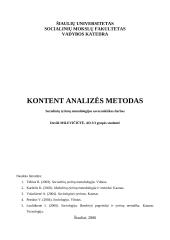 Kontent analizės metodas 1 puslapis