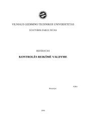 Kontrolės reikšmė valdyme