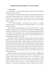 Liberalizmo sąsajos su filosofijos disciplina. Filosofinės liberalizmo ištakos 6 puslapis