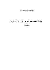 Užsienio prekyba su Lietuva