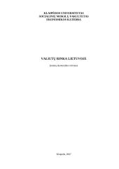 Valiutos ir valiutų rinka Lietuvoje
