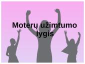 Moterų užimtumo lygis ir užimtumo centrai 10 puslapis
