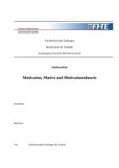 Motivation, Motive und Motivationstheorie