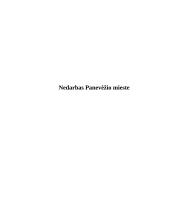 Nedarbas Panevėžio mieste